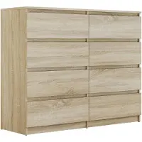 Lookway Moderne Kommode HANA M8 mit Schubladen, Sonoma Eiche