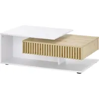 Preisbrecher Couchtisch >Alida< in Artisan Eiche, weiß - 110x40x60cm (BxHxT)