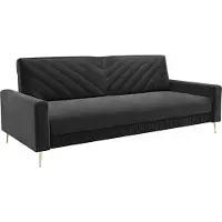 EURO-MEBLE GLAMI Schlafsofa Glamour Style Schlaffunktion (Grau - Kronos 34)
