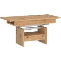 Freiraum Couchtisch >CORTADO< ausziehbar bis 150cm, höhenverstellbar bis 72cm, in Artisan Eiche Nachbildung - 110/150x56/72x65cm (BxHxT)