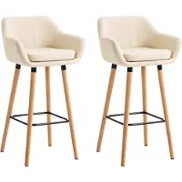 BellaFurn 2er-Set Barhocker – Kunstlederstuhl – ergonomischer Komfort, stilvolle Gemütlichkeit