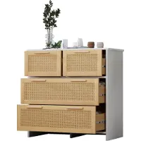SOFTWEARY Kommode mit Schubladen, 80/38/80 cm, Schubladenkommode, Nachtkommode, Mehrzweckschrank