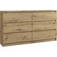 Roe furniture Kommode, Artisan-Optik, 140 cm, mit 6 Schubladen