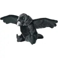 Wild republic Kuscheltier Rabe schwarz 30 cm Plüschrabe