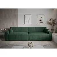 Roe furniture Schlafsofa Mira X2 Bis, Dunkelgrün, 292 cm, mit Bettkasten