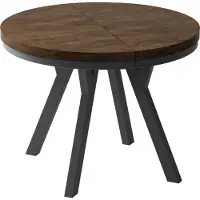 WFL GROUP Designer Runder Ausziehbarer Esstisch - Loft-Stil, Industriell, Platzsparend - Schwarze Beine - 100 bis 200 cm - für 5-10 Personen - Hergestellt in EU - Lefkas Eiche - 200 cm