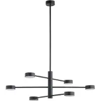 Euluna Deckenleuchte Orbit VI, schwarz, sechsflammig