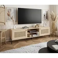 Lookway TV-Schrank VIENNA 3D mit Wiener Flechtwerk Puccini-Eiche