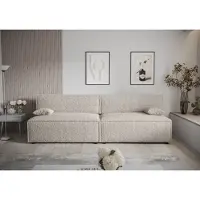 Roe furniture Schlafsofa Mira X2, Grau, 262 cm, mit Bettkasten