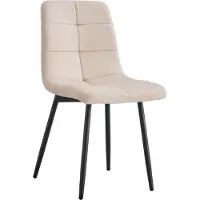 Kondela Esszimmerstuhl Damia Typ 1 - Beige (Samt) / Schwarz