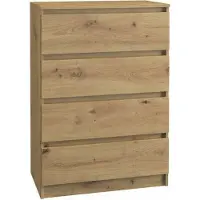 Roe furniture | Kommode 60 cm - Artisan - 4 Schubladen - 60 cm - Robuste Bauweise - Leicht zu reinigen - Sideboard