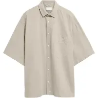 Armedangels BAUMWOLL-LEINEN KURZARMHEMD | Leinen-Mix - beige (XXL)