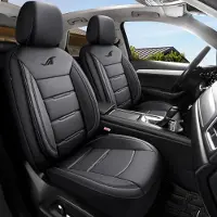 Auto Interieur Meester Autositzebezüge für Honda HR-V 2 | Set mit 2 | AIE Serie | Schwarzes Kunstleder