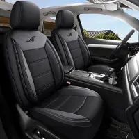 Auto Interieur Meester Autositzebezüge für Toyota Avensis T27 | Set mit 2 | AIE Serie | Schwarz mit schwarzen Nähten