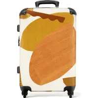 NoBoringSuitcases.com Großer Koffer - Abstrakt - Formen - Gelb - Figuren - Kombinationsschloss TSA - Hartschalen Trolley 4 Rollen - 72 liter - Reisekoffer - 66 cmKoffer Mittelgroß 67x43x25 cm, 72L,
