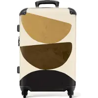 NoBoringSuitcases.com Großer Koffer - Abstrakt - Balance - Formen - Stapel - Kombinationsschloss TSA - Hartschalen Trolley 4 Rollen - 72 liter - Reisekoffer - 66 cmKoffer Mittelgroß 67x43x25 cm, 72L,