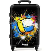 NoBoringSuitcases.com Hartschalen Koffer Mittelgroß 67x43x25 cm, 72L, Graffiti Sport: Volleyball, Reisekoffer mit 4 Rollen