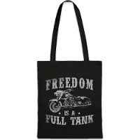 Eric Helmar Müller Urban Backwoods Freedom Is A Full Tank Biker, Stofftasche, Farbe: Schwarz