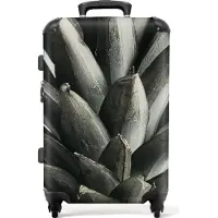 NoBoringSuitcases.com Großer Koffer - Ananas - Grün - Stillleben - Natur - Kombinationsschloss TSA - Hartschalen Trolley 4 Rollen - 72 liter - Reisekoffer - 66 cmKoffer Mittelgroß 67x43x25 cm, 72L,
