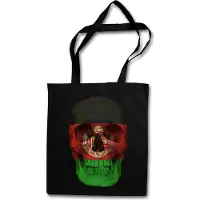 Eric Helmar Müller Urban Backwoods Classic Afghanistan Skull Flag, Stofftasche, Farbe: Schwarz