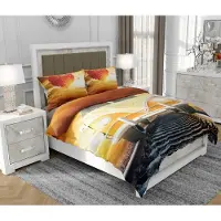 SOVIO Bettwäsche 200x220 cm + 2x70x80 cm, 3-teilig, 100% Baumwolle, Satin, Reißverschluss, bunt, Orange - | So.0184