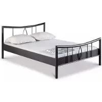 Bed Box Metallbett Luisa – 90 x 210 cm / dunkelgrau