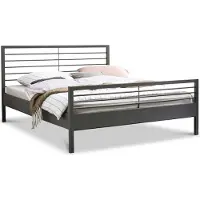 Bed Box Metallbett New York – 160x220 cm / schwarz