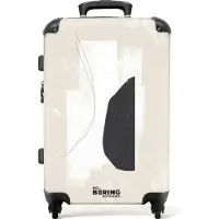 NoBoringSuitcases.com Großer Koffer - Abstrakt - Kunst - Schwarz und weiß - Kombinationsschloss TSA - Hartschalen Trolley 4 Rollen - 72 liter - Reisekoffer - 66 cmKoffer Mittelgroß 67x43x25 cm, 72L,