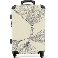 NoBoringSuitcases.com Großer Koffer - Formen - Linien - Abstrakt - Figur - Kombinationsschloss TSA - Hartschalen Trolley 4 Rollen - 72 liter - Reisekoffer - 66 cmKoffer Mittelgroß 67x43x25 cm, 72L,