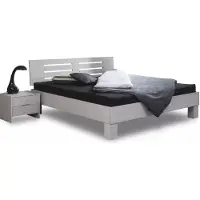 Bed Box Massivholzbett Basic 03, Buche Massivholz – 180x210 cm / buche-wenge-lackiert
