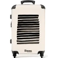 NoBoringSuitcases.com Großer Koffer - Abstrakt - Linien - Formen - Pastell - Kombinationsschloss TSA - Hartschalen Trolley 4 Rollen - 72 liter - Reisekoffer - 66 cmKoffer Mittelgroß 67x43x25 cm, 72L,