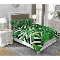 SOVIO Bettwäsche 140x200 cm + 2x70x80 cm, 3-teilig, 100% Baumwolle, Satin, Reißverschluss, Bunt - | So.0294