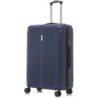 YONSLY Koffer Trolley Reisekoffer Suitcase, Rollkoffer Handgepäck ,mit 4 Rollen 360°, Hartschalenreisekoffer, Zahlenschloss, Weicher Gummigriff M, Dunkelblau