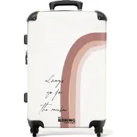 NoBoringSuitcases.com Großer Koffer - Abstrakt - Design - Zitate - Pastell - Kombinationsschloss TSA - Hartschalen Trolley 4 Rollen - 72 liter - Reisekoffer - 66 cmKoffer Mittelgroß 67x43x25 cm, 72L,