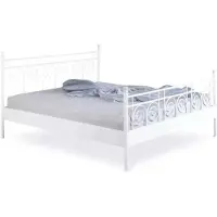 Bed Box Metallbett Sara – 100 x 220 cm / weiß