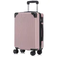 YONSLY Premium Reisekoffer TSA-Schloss,YKK-Reißverschluss Hartschalen-Koffer Trolley Kabinenkoffer Rollkoffer Suitcase Handgepäck (Roségold, M)