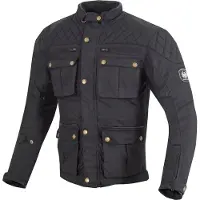 Merlin Edale Motorrad Wachsjacke, schwarz, S