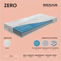 Benab Schaummatratze Zero Matratze 90 x 195 cm H3 / H4 hart 18 cm hohe Schaummatratzen, PUR, 7 Zonen, Knoben