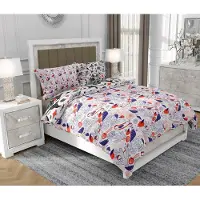 SOVIO Bettwäsche 160x200 cm + 2x70x80 cm, 3-teilig, 100% Baumwolle, Satin, Reißverschluss, Bunt - | So.9059