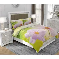SOVIO Bettwäsche 200x220 cm + 2x70x80 cm, 3-teilig, 100% Baumwolle, Satin, Reißverschluss, Bunt - | So.0214