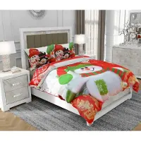 SOVIO Bettwäsche 140x200 cm + 2x70x80 cm, 3-teilig, 100% Baumwolle, Satin, Reißverschluss, Bunt - | So.8001