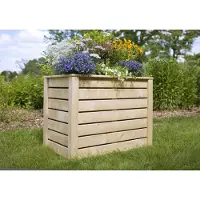 Finnia Gartenwelt Hochbeet aus Fichte Natur 100x60x75 cm, robust und langlebig, bequeme Arbeitshöhe