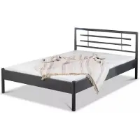 Bed Box Metallbett Lia – 200 x 220 cm / dunkelgrau