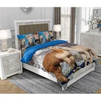 SOVIO Bettwäsche 160x200 cm + 2x70x80 cm, 3-teilig, 100% Baumwolle, Satin, Reißverschluss, Bunt - | So.Z0025