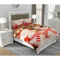 SOVIO Bettwäsche 160x200 cm + 2x70x80 cm, 3-teilig, 100% Baumwolle, Satin, Reißverschluss, Bunt - | So.8003