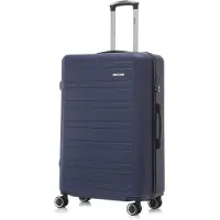 YONSLY Koffer Trolley Reisekoffer Suitcase, Rollkoffer Handgepäck ,mit 4 Rollen 360°, Hartschalenreisekoffer, Zahlenschloss, Weicher Gummigriff M, Dunkelblau