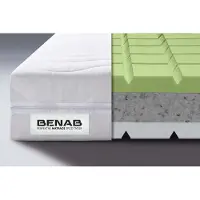 Benab Visco-Matratze Memory Supra Matratze 90 x 200 cm H4 / H5 hart 16 cm hohe Visco-Matratzen, Visco, PUR, POE, 7 Zonen, Profilierung, Anti-dekubitus