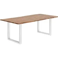 Woodkings Esstisch Bullwer Akazie weiss 140x90 cm