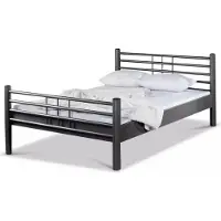 Bed Box Metallbett Lea – 100 x 210 cm / dunkelgrau