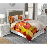 SOVIO Bettwäsche 200x220 cm + 2x70x80 cm, 3-teilig, 100% Baumwolle, Satin, Reißverschluss, Bunt - | So.0113